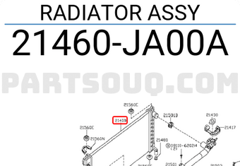 Nissan 21460JA00A RADIATOR ASSY