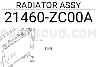 Nissan 21460ZC00A RADIATOR ASSY
