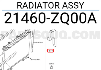 Nissan 21460ZQ00A RADIATOR ASSY