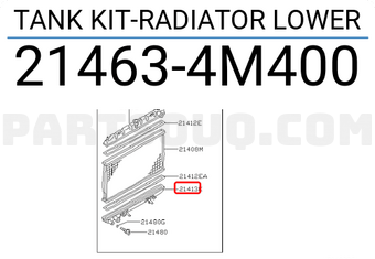 Nissan 214634M400 TANK KIT-RADIATOR LOWER