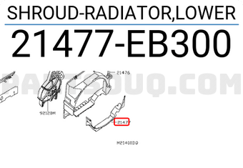 Nissan 21477EB300 SHROUD-RADIATOR,LOWER