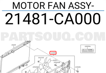 Nissan 21481CA000 MOTOR FAN ASSY