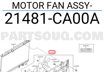 Nissan 21481CA00A MOTOR FAN ASSY