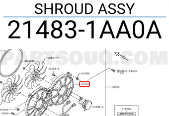 Nissan 214831AA0A SHROUD ASSY