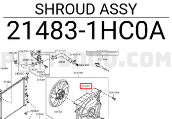 Nissan 214831HC0A SHROUD ASSY