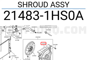 Nissan 214831HS0A SHROUD ASSY