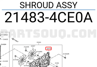Nissan 214834CE0A SHROUD ASSY