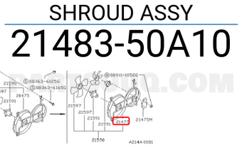 Nissan 2148350A10 SHROUD ASSY