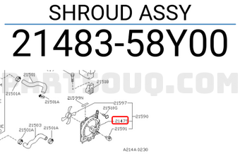 Nissan 2148358Y00 SHROUD ASSY