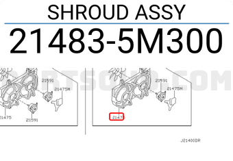 Nissan 214835M300 SHROUD ASSY