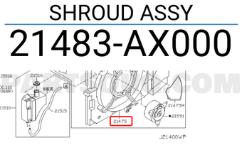 Nissan 21483AX000 SHROUD ASSY