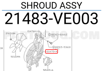Nissan 21483VE003 SHROUD ASSY
