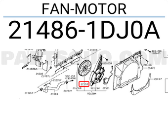 Nissan 214861DJ0A FAN-MOTOR