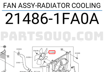 Nissan 214861FA0A FAN ASSY-RADIATOR COOLING