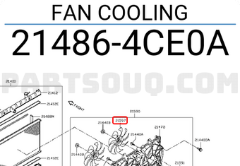 Nissan 214864CE0A FAN COOLING