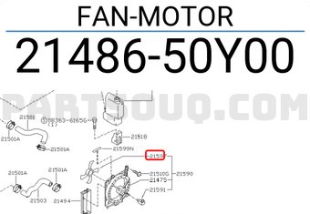 Nissan 2148650Y00 FAN-MOTOR