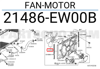 Nissan 21486EW00B FAN-MOTOR