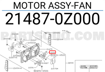 Nissan 214870Z000 MOTOR ASSY-FAN