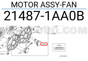 Nissan 214871AA0B MOTOR ASSY-FAN