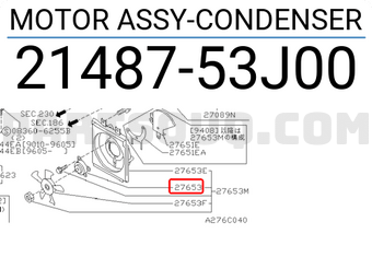 Nissan 2148753J00 MOTOR ASSY-CONDENSER