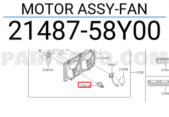 Nissan 2148758Y00 MOTOR ASSY-FAN