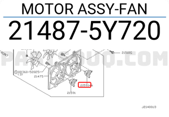 Nissan 214875Y720 MOTOR ASSY-FAN