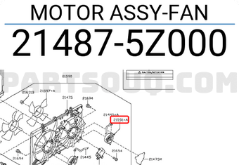 Nissan 214875Z000 MOTOR ASSY-FAN