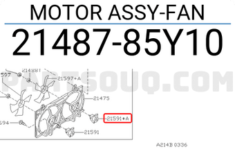 Nissan 2148785Y10 MOTOR ASSY-FAN