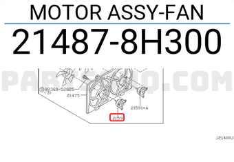 Nissan 214878H300 MOTOR ASSY-FAN