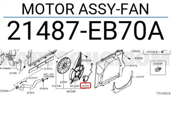 Nissan 21487EB70A MOTOR ASSY-FAN