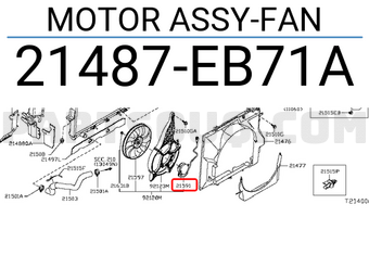 Nissan 21487EB71A MOTOR ASSY-FAN