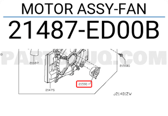 Nissan 21487ED00B MOTOR ASSY-FAN