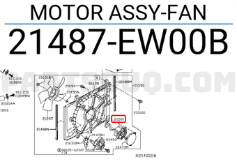 Nissan 21487EW00B MOTOR ASSY-FAN