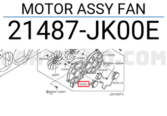 Nissan 21487JK00E MOTOR ASSY FAN