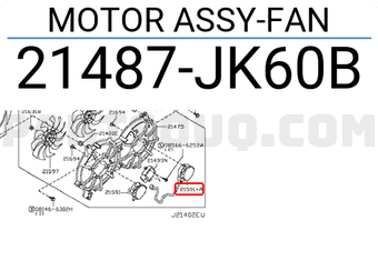 Nissan 21487JK60B MOTOR ASSY-FAN