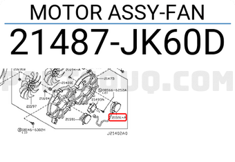 Nissan 21487JK60D MOTOR ASSY-FAN
