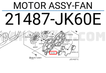 Nissan 21487JK60E MOTOR ASSY-FAN