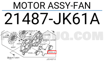 Nissan 21487JK61A MOTOR ASSY-FAN