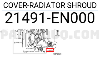 Nissan 21491EN000 COVER-RADIATOR SHROUD
