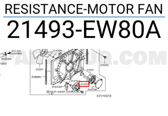 Nissan 21493EW80A RESISTANCE-MOTOR FAN