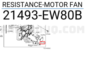 Nissan 21493EW80B RESISTANCE-MOTOR FAN