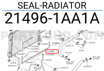 Nissan 214961AA1A SEAL-RADIATOR