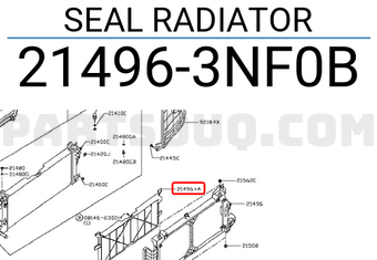 Nissan 214963NF0B SEAL RADIATOR