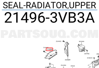 Nissan 214963VB3A SEAL-RADIATOR,UPPER