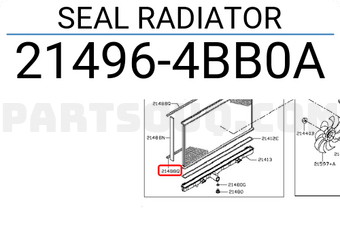 Nissan 214964BB0A SEAL RADIATOR