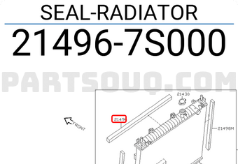 Nissan 214967S000 SEAL-RADIATOR
