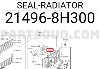 Nissan 214968H300 SEAL-RADIATOR
