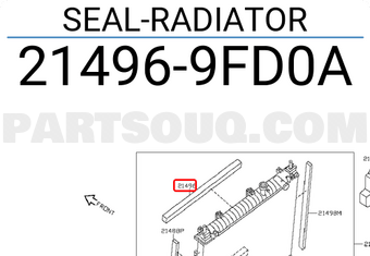 Nissan 214969FD0A SEAL-RADIATOR