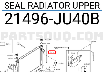 Nissan 21496JU40B SEAL-RADIATOR UPPER