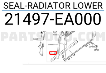 Nissan 21497EA000 SEAL-RADIATOR LOWER
